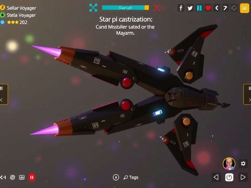 Stellar Voyager Anise Quest gameplay screenshot showing space exploration